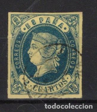 Timbres: PC472 Sellos Espa&ntilde;a a&ntilde;o 1862 Edifil 57&ordm; sello original en usado v.c. 16 &euro;