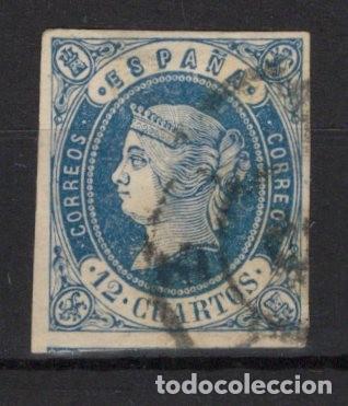 Francobolli: PC473 Sellos Espa&ntilde;a a&ntilde;o 1862 Edifil 59&ordm; sello original en usado v.c. 12 &euro;