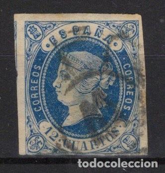 Sellos: PC474 Sellos Espa&ntilde;a a&ntilde;o 1862 Edifil 59&ordm; sello original en usado v.c. 12 &euro;