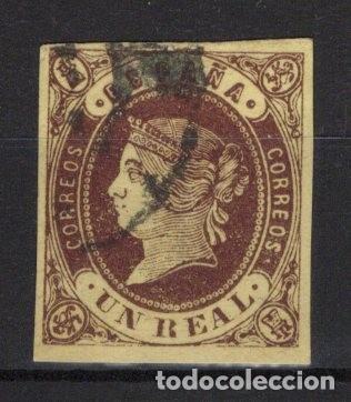 Timbres: PC475 Sellos Espa&ntilde;a a&ntilde;o 1862 Edifil 61&ordm; sello original en usado v.c. 29 &euro;
