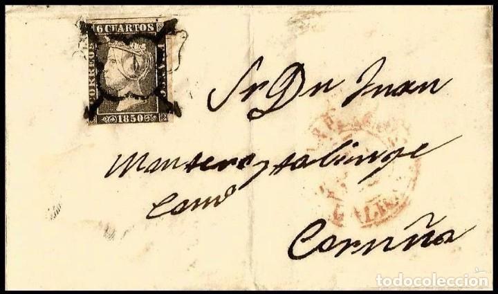 Stamps: CARTA 1850 EDIFIL 1A ARA&Ntilde;A + MATASELLO ?