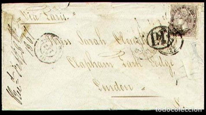Stamps: CARTA EDIFIL 92 CACERES-LONDRES VIA PARIS