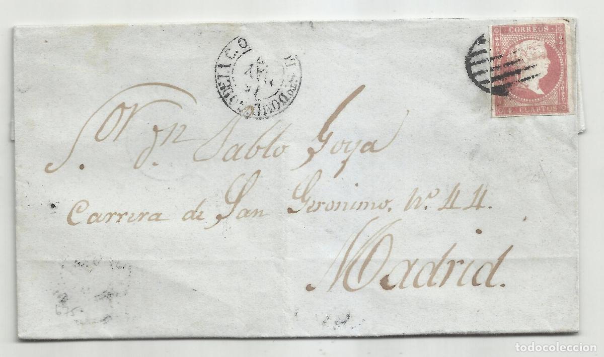 Stamps: CIRCULADA y escrita 1858 DE santo domingo de la calzada logro&ntilde;o a madrid