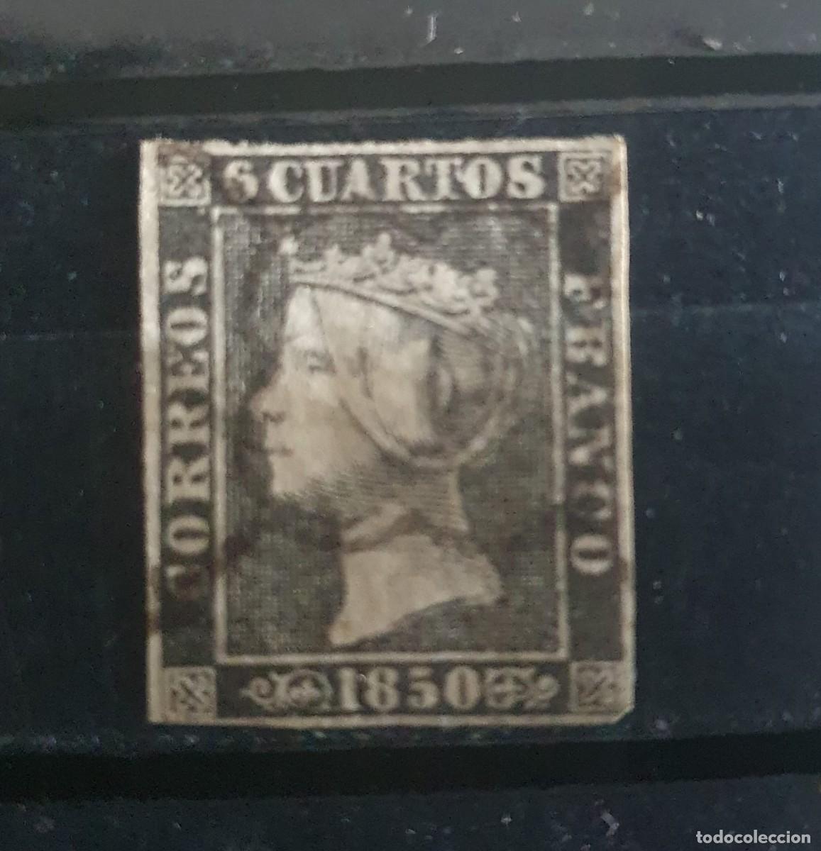 Briefmarken: EDIFIL 1A USADO ISABEL II ESPA&Ntilde;A 1850
