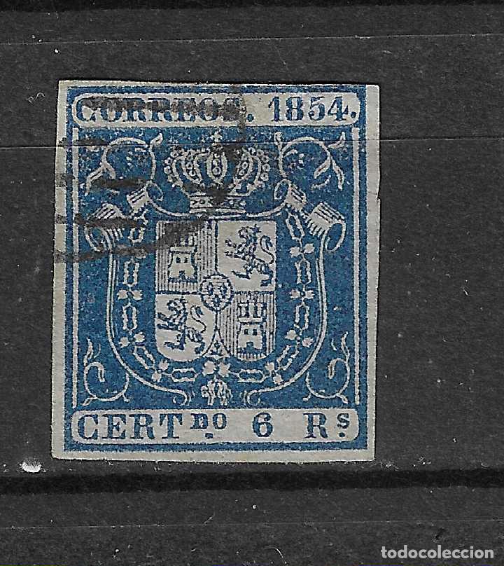 Selos: 1854 ESCUDO DE ESPA&Ntilde;A EDIFIL 27&ordm; USADO