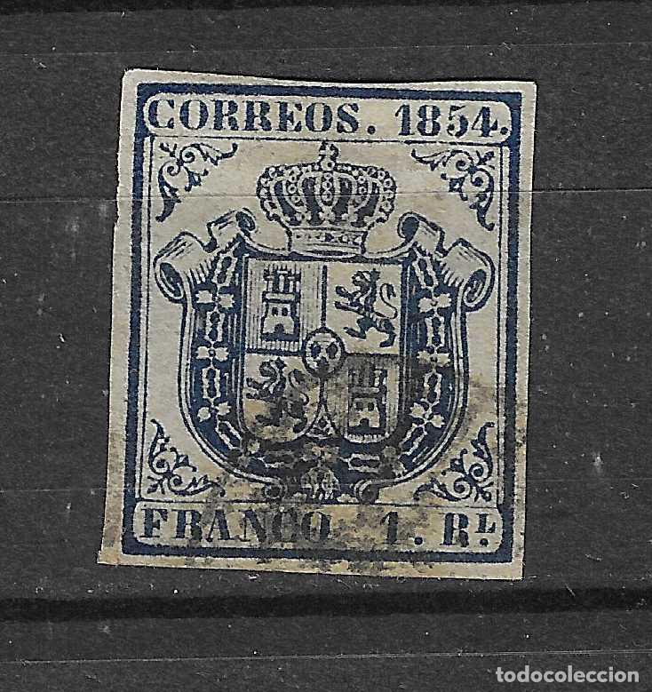 Timbres: 1854 ESCUDO DE ESPA&Ntilde;A EDIFIL 34&ordm; USADO