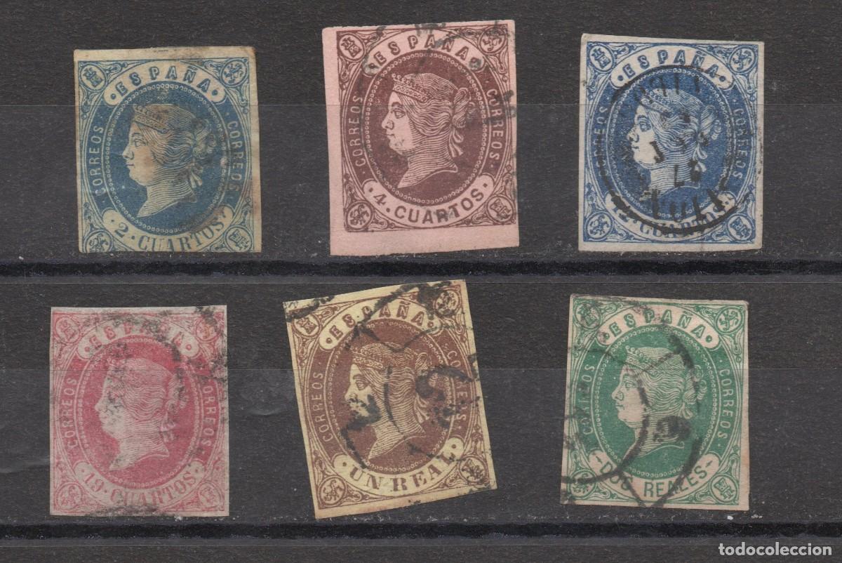 Timbres: EDIFIL 57&ordm; / 62&ordm; ISABEL II A&Ntilde;O 1862 MATASELLADOS