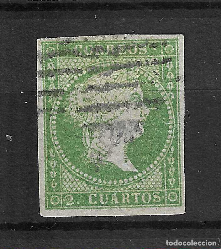 Timbres: 1855 ISABEL II EDIFIL 43&ordm; USADO MARGEN COMPLETO
