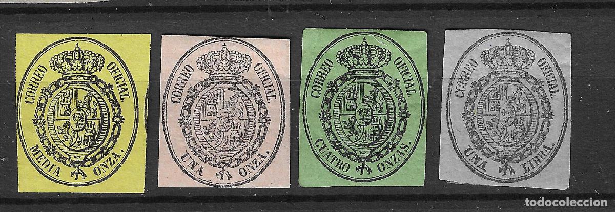 Timbres: 1855 ISABEL II EDIFIL 35/38* SERIE COMPLETA NUEVA