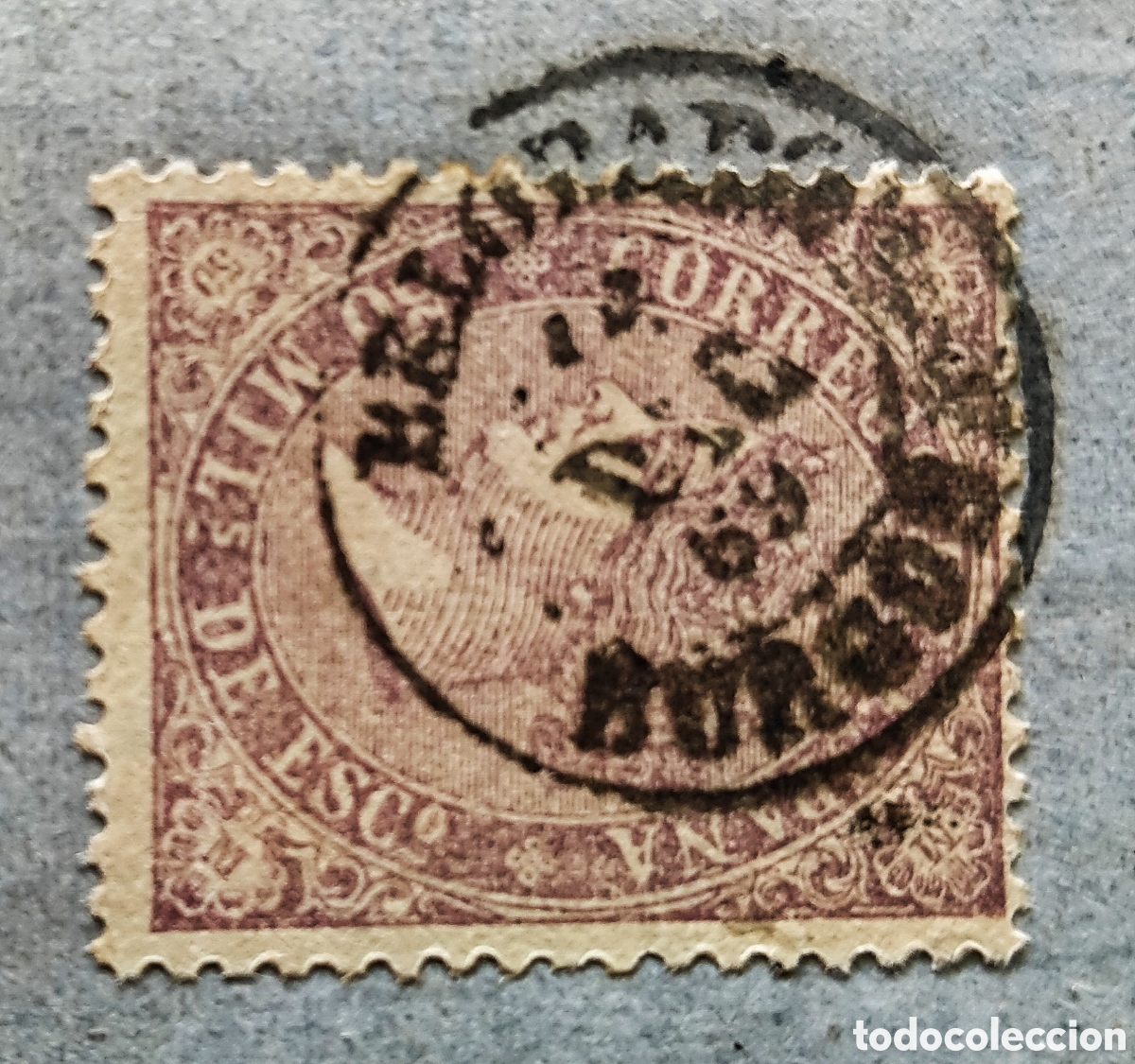 Sellos: ESPA&Ntilde;A. (Cat. 98). 1869. PRADOLUENGO (Burgos) a GRANADA. 50 Mls. Mat. BELORADO. MUESTRA COMERCIAL