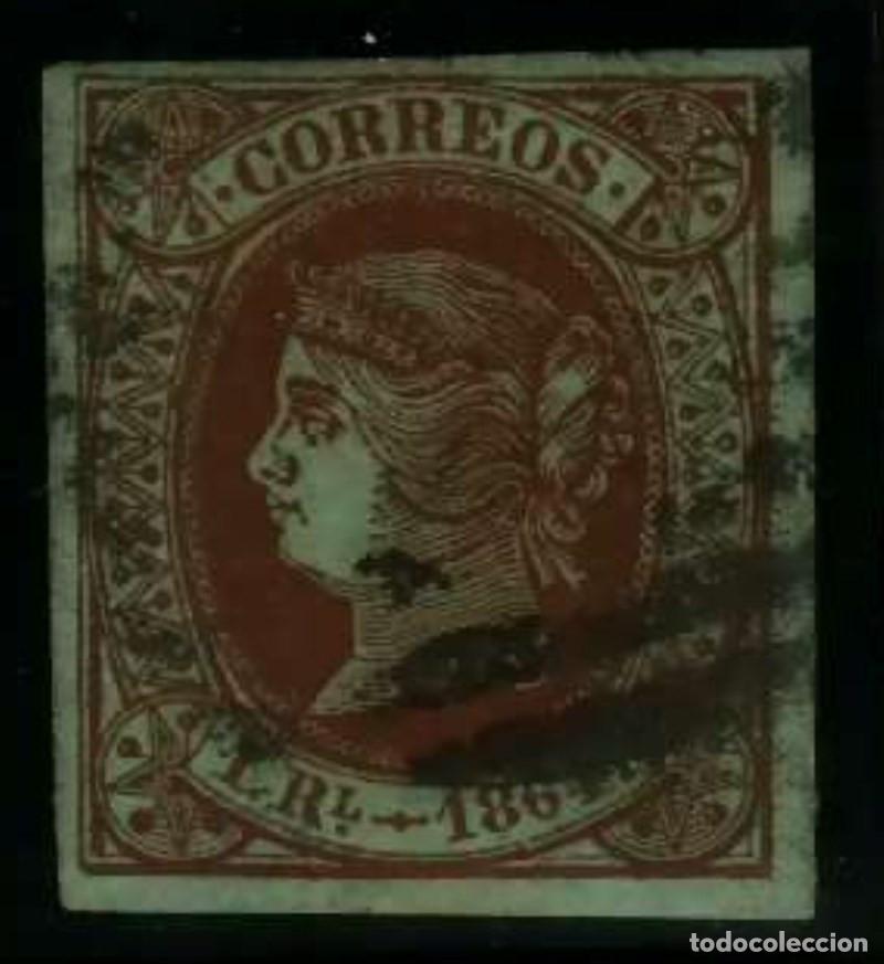 Sellos: FA2477. Emision 1-01-1864. Valor de 1 Real cancelado con parrilla con cifra