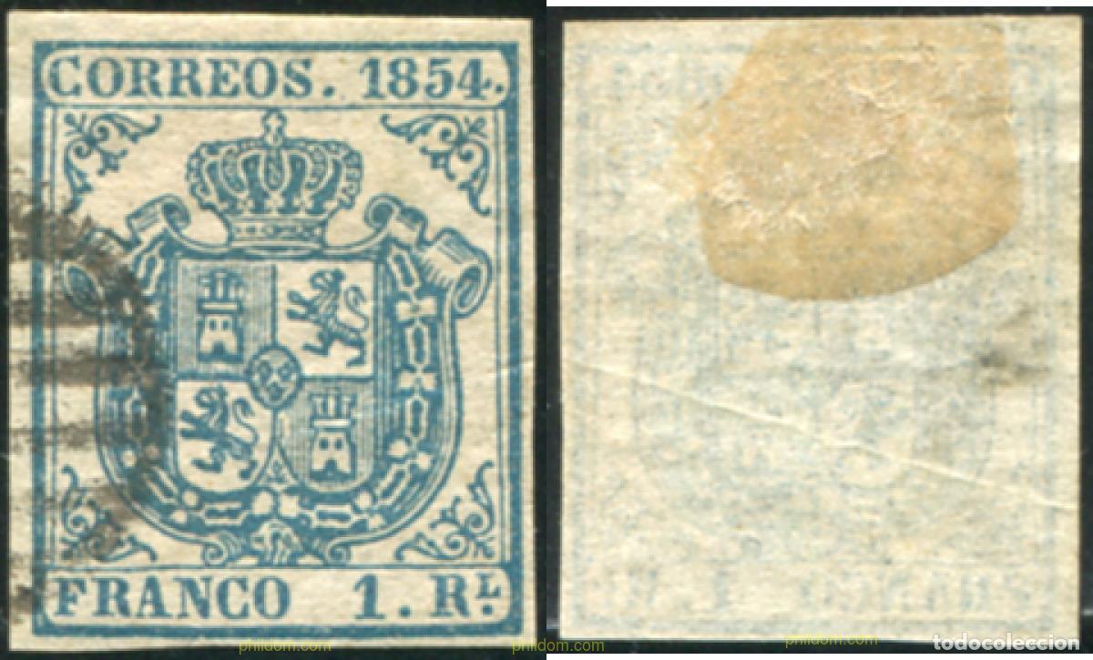 Sellos: 787981 USED ESPA&Ntilde;A 1854 ESCUDO DE MADRID