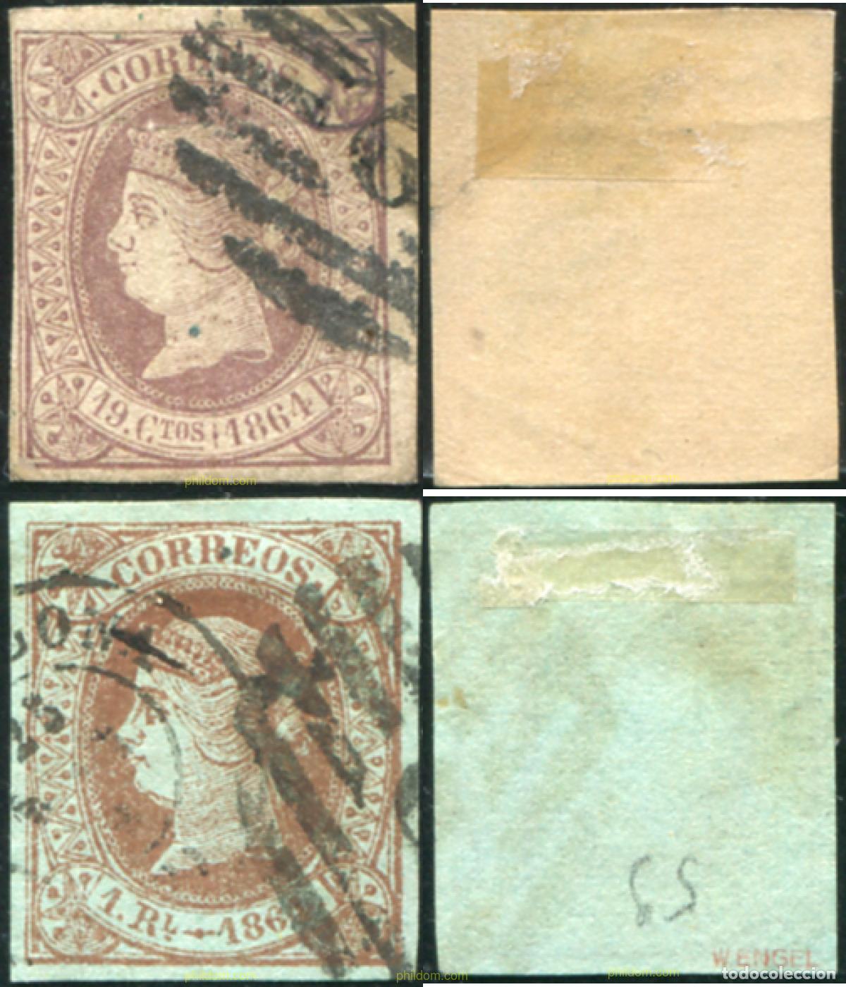 Sellos: 787995 USED ESPA&Ntilde;A 1864 ISABEL II