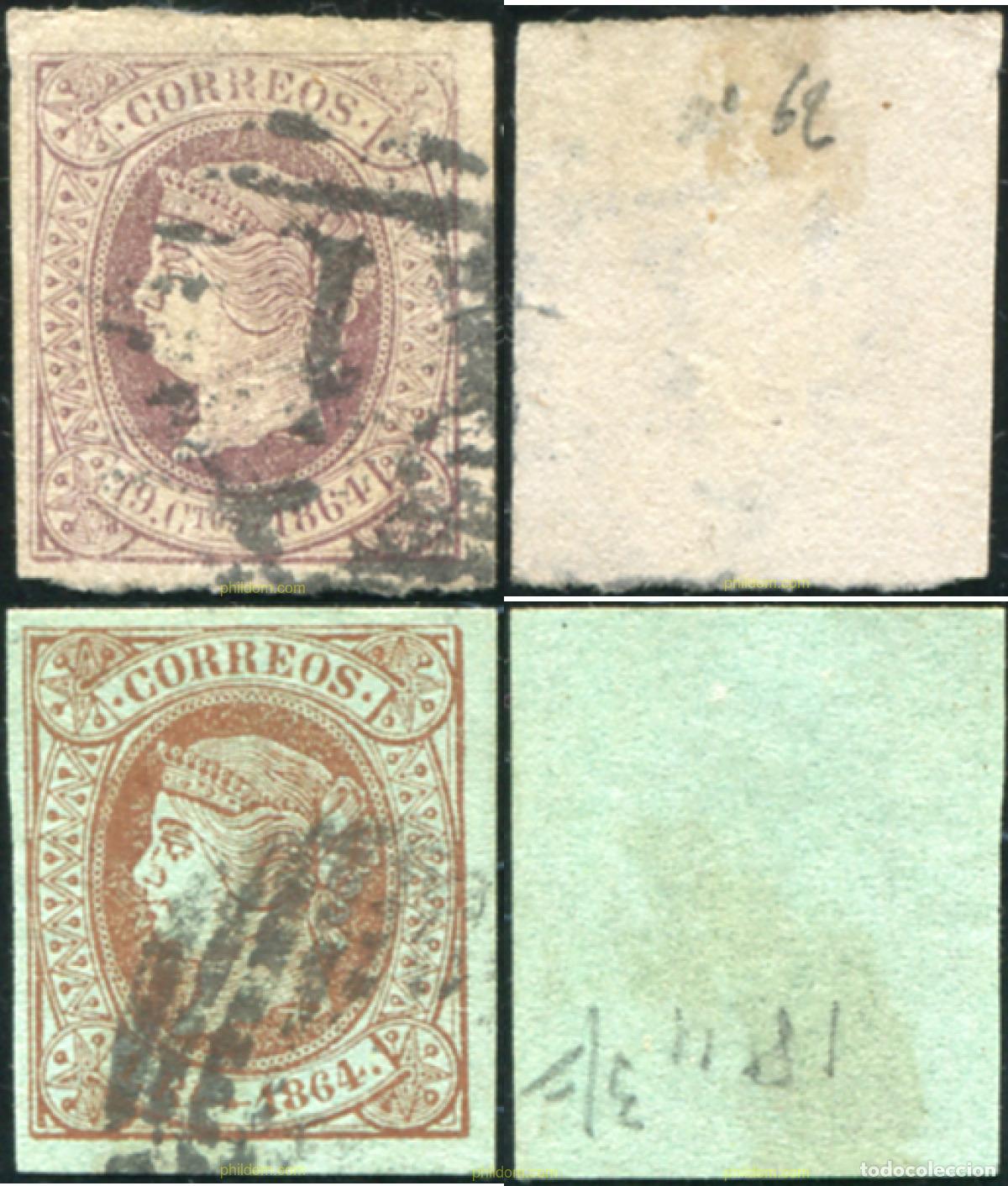 Sellos: 787996 USED ESPA&Ntilde;A 1864 ISABEL II