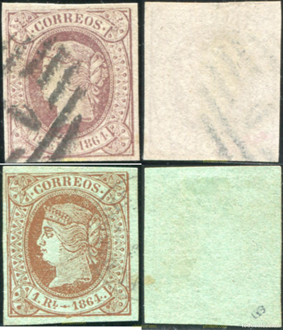 Sellos: 787998 USED ESPA&Ntilde;A 1864 ISABEL II