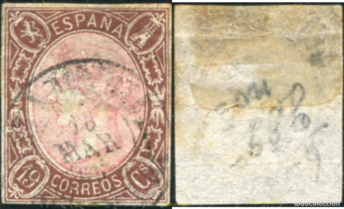 Sellos: 788003 USED ESPA&Ntilde;A 1865 ISABEL II