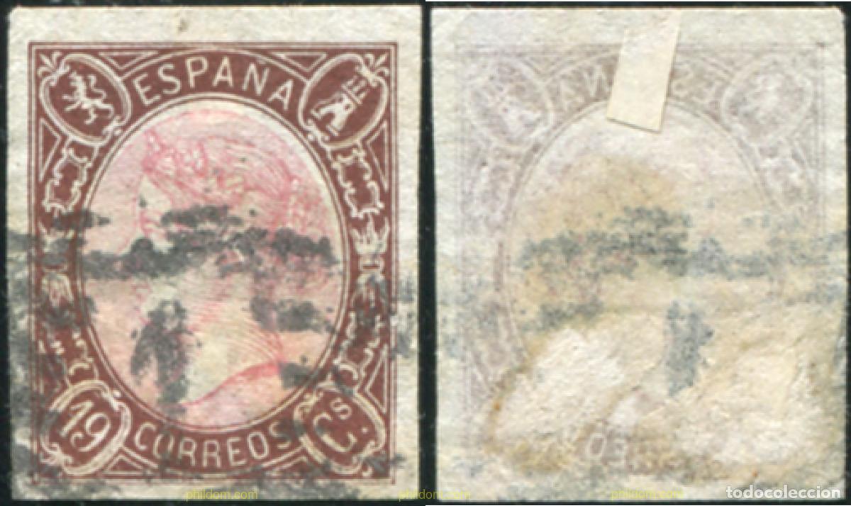 Sellos: 788001 USED ESPA&Ntilde;A 1865 ISABEL II