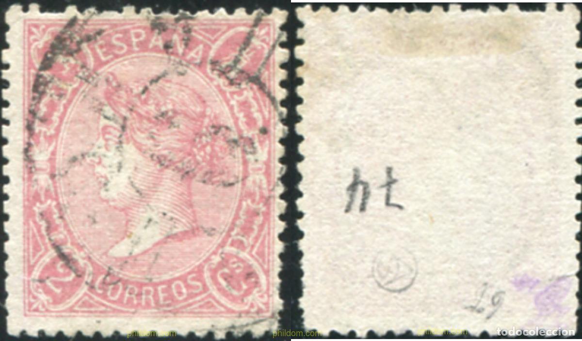 Sellos: 788008 USED ESPA&Ntilde;A 1865 ISABEL II