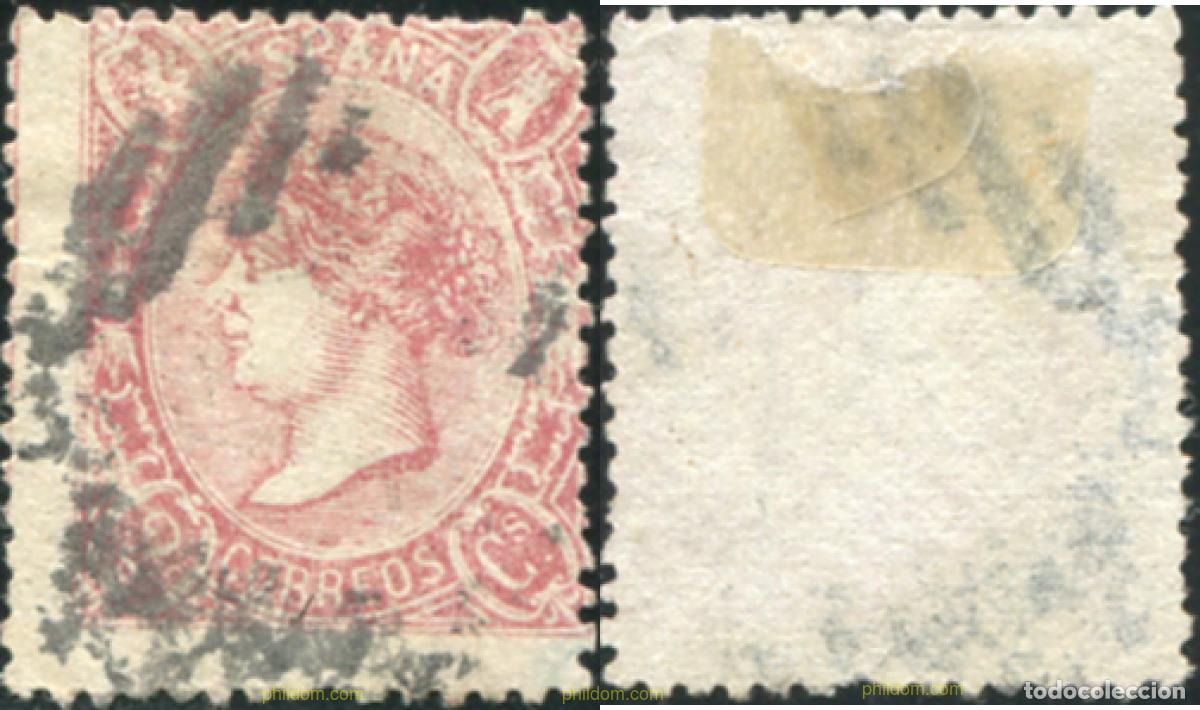 Sellos: 788009 USED ESPA&Ntilde;A 1865 ISABEL II