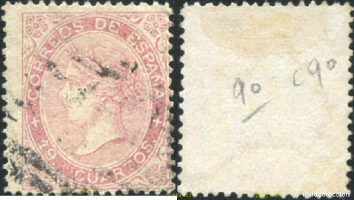 Sellos: 788013 USED ESPA&Ntilde;A 1867 ISABEL II
