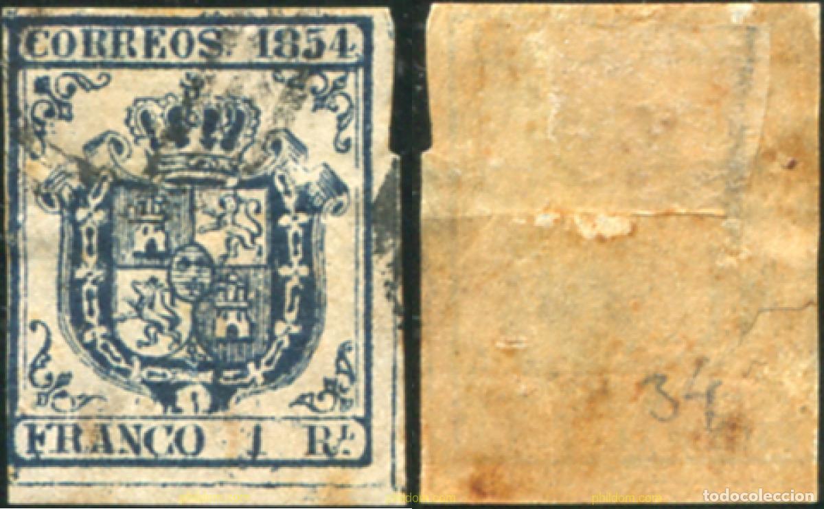 Sellos: 788048 USED ESPA&Ntilde;A 1854 ESCUDO DE MADRID