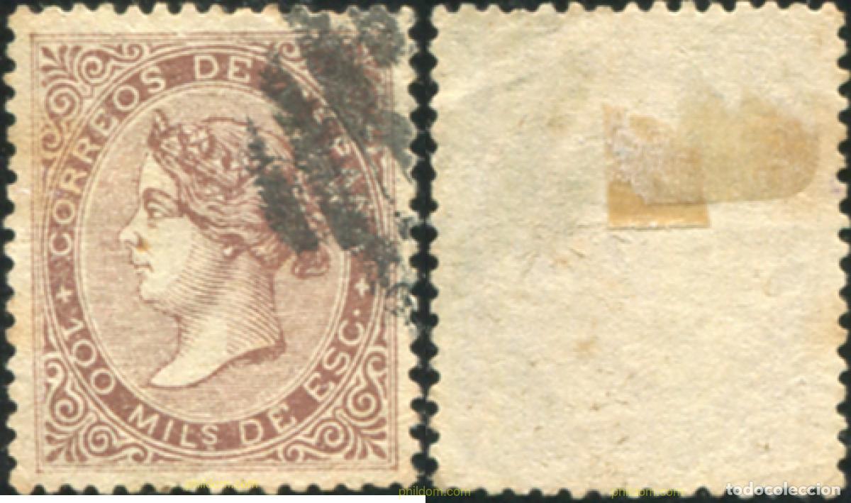 Sellos: 788054 USED ESPA&Ntilde;A 1868 ISABEL II