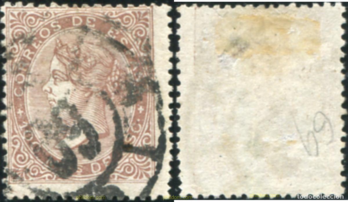 Sellos: 788053 USED ESPA&Ntilde;A 1868 ISABEL II