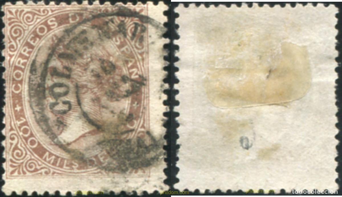 Sellos: 788057 USED ESPA&Ntilde;A 1868 ISABEL II