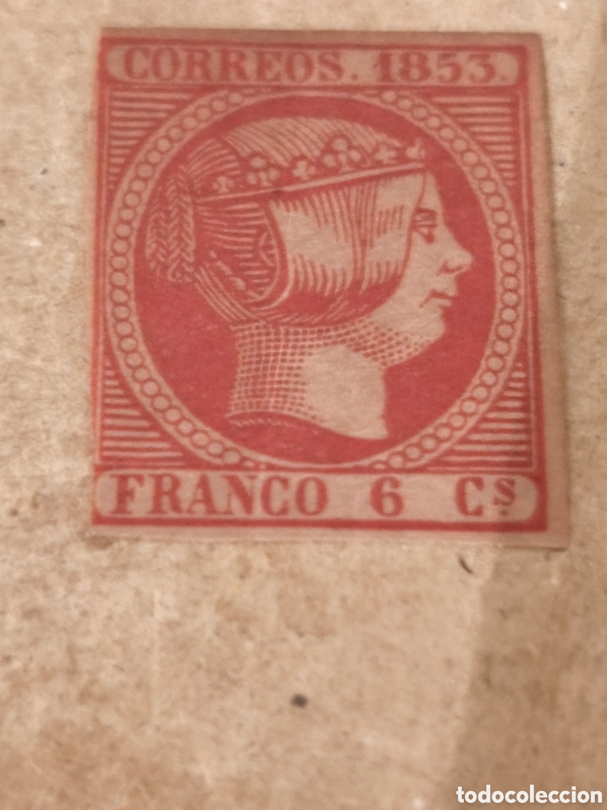 Sellos: Sello cl&aacute;sico de Espa&ntilde;a n 17 nuevo con su goma** escaso 6 cuartos casta&ntilde;o rojizo ver