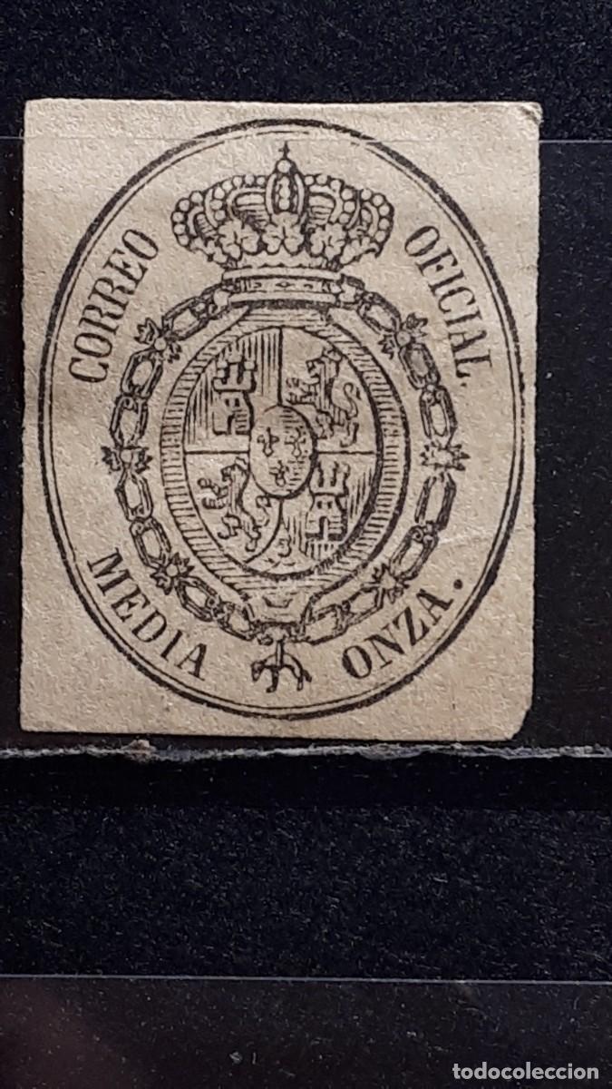 Sellos: ESPA&Ntilde;A. A&Ntilde;O 1855. &deg;/*. EDIFIL 35
