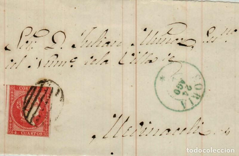 Sellos: FA4072. 1855, Carta circulada de Soria a Medinaceli