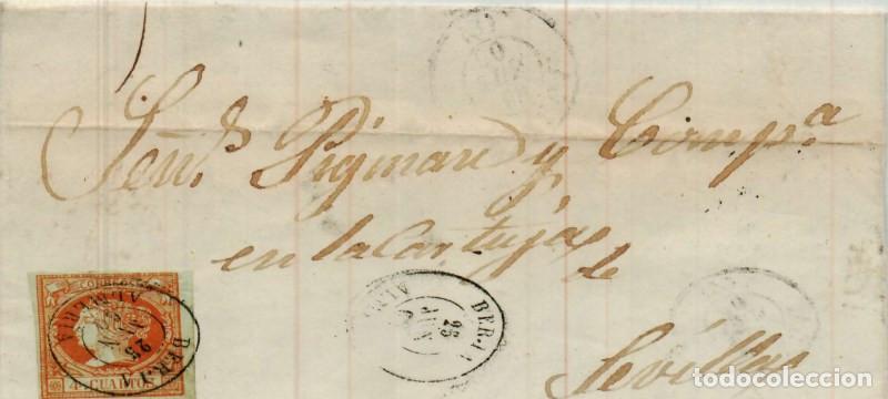 Sellos: FA4139. 1860, Carta circulada de Berja a Sevilla