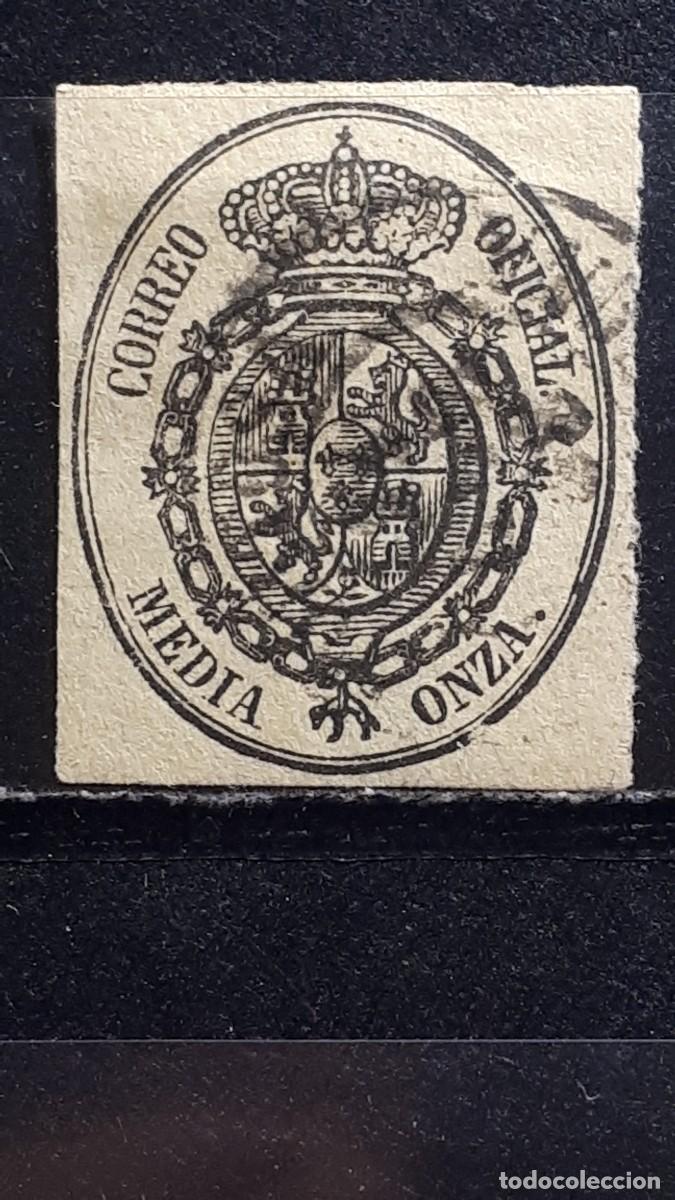 Sellos: ESPA&Ntilde;A. A&Ntilde;O 1855. &deg;. EDIFIL 35