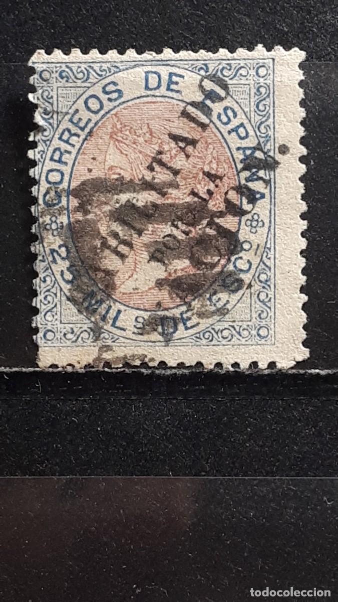 Sellos: ESPA&Ntilde;A. A&Ntilde;O 1868. &deg;. EDIFIL 95. HABILITADO POR LA NACI&Oacute;N
