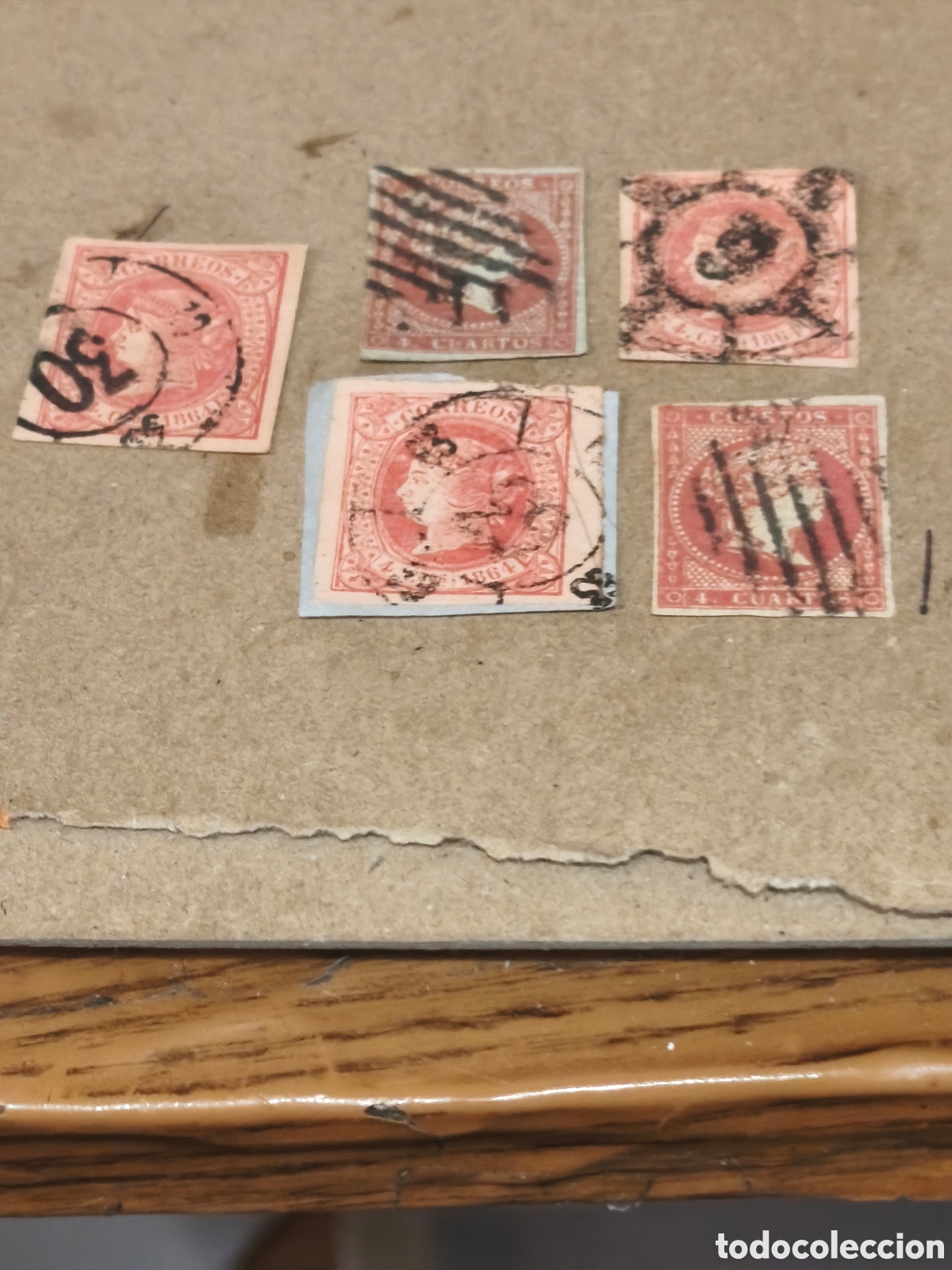 Sellos: 5 sellos cl&aacute;sicos de Espa&ntilde;a variados matasellos ver imagenes