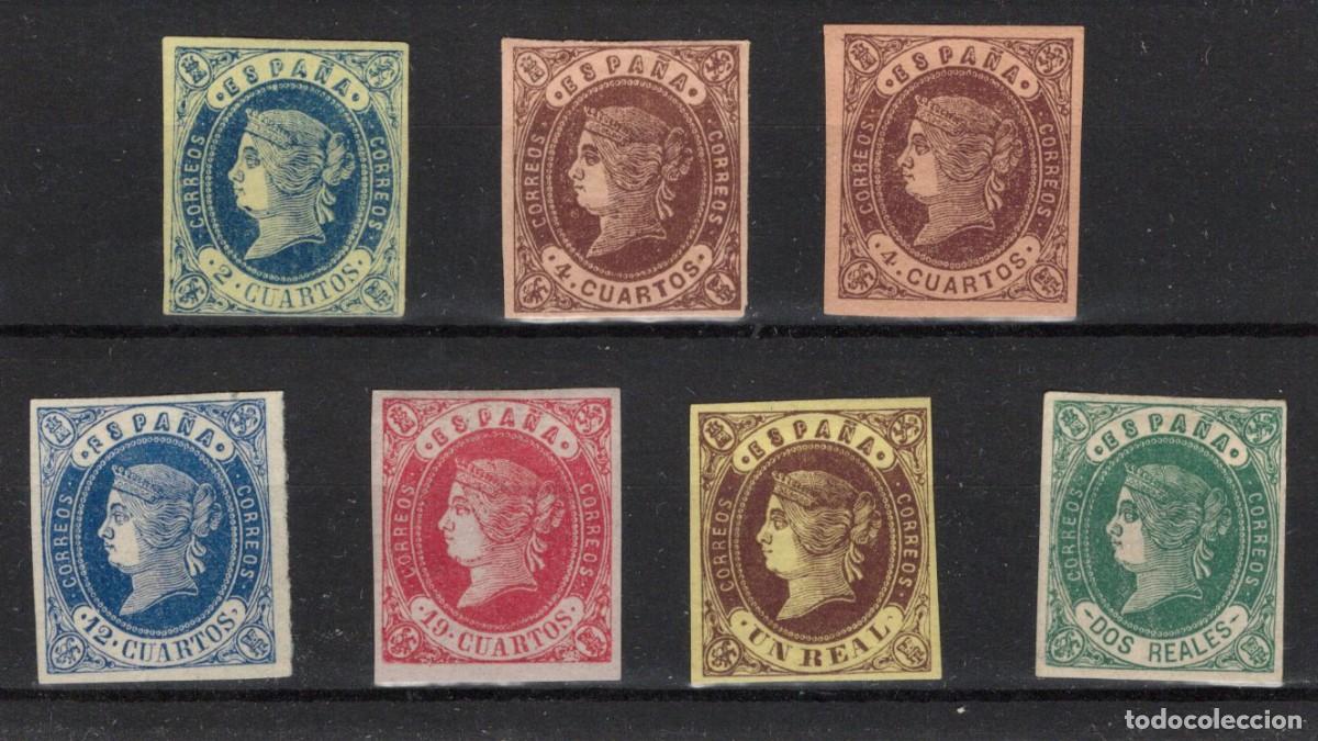 Sellos: PC685 Sellos Espa&ntilde;a A&ntilde;o 1862 Edifil 57/62* sellos originales en NUEVO con 58A v.c. 526 &euro;