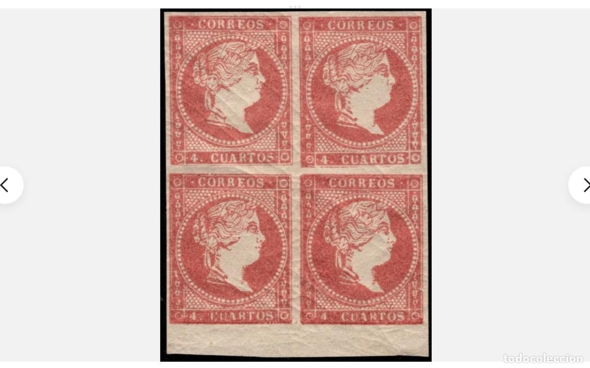 Sellos: ESPA&Ntilde;A - 1855 - ISABEL II - EDIFIL 48 -B-4 - AUTENTICOS - MNH** - V.CAT.1900&euro;
