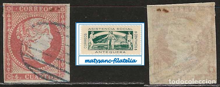 Timbres: ESPA&Ntilde;A 1855. EDIFIL 48. VALOR DE 4 CU. &rdquo;ISABEL II&rdquo;. USADO L2.
