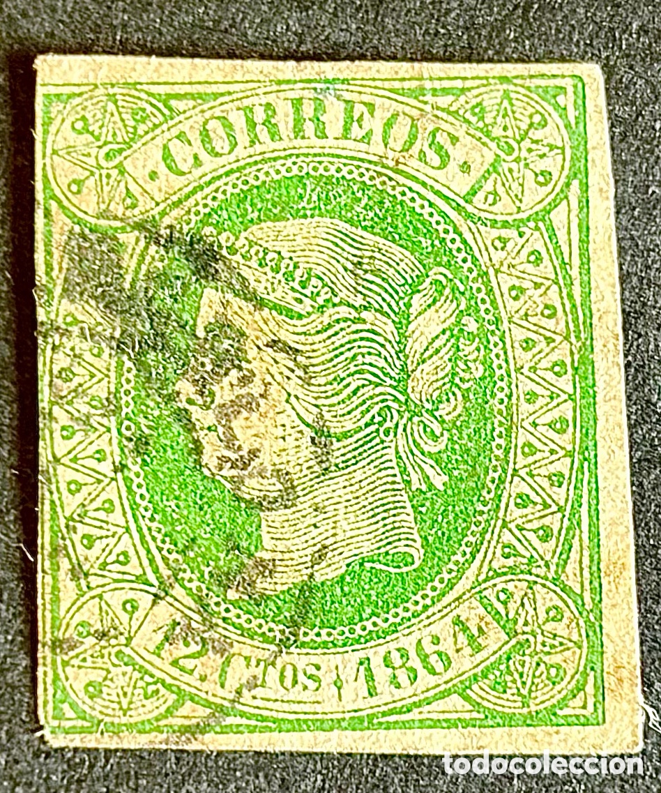 Sellos: Espa&ntilde;a 1864 - Isabel II - - Foto 1