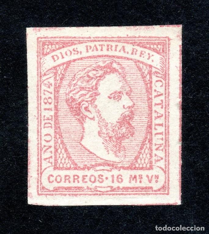 Sellos: EDIFIL 157 CARLOS VII. SELLO CARLISTA 1874. 16 MARAVEDIS. MNH **