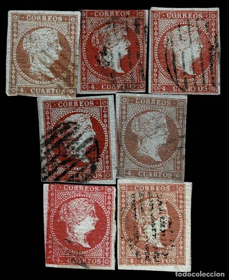 Sellos: A3-2 ESPA&Ntilde;A Isabel II Edifil n&ordm; 40, 40a, 40b, 40id, 40aid, 40p y 40ap Todas las VARIEDADES CATALOGAD