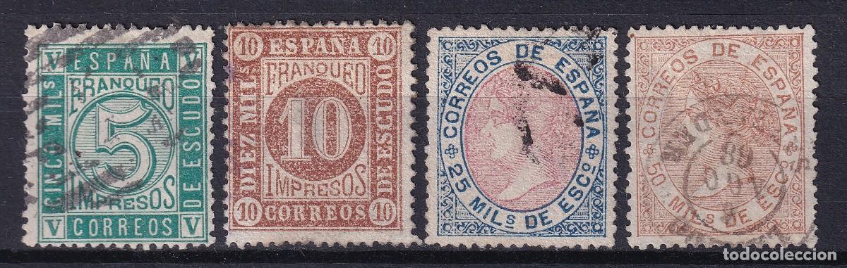Sellos: 1867 CIFRAS E ISABEL. SERIE COMPLETA USADA. LEER DESCRIPCI&Oacute;N. 53 &euro;