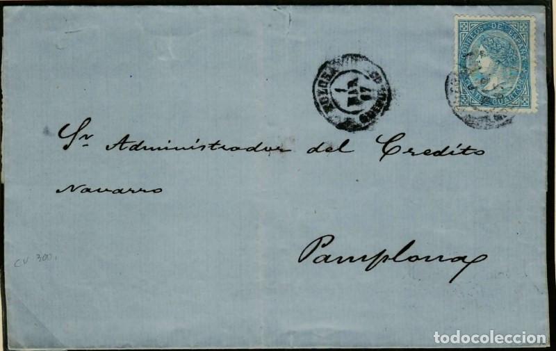 Sellos: FA2646. Emision 1-01-1867. Tolosa a Pamplona