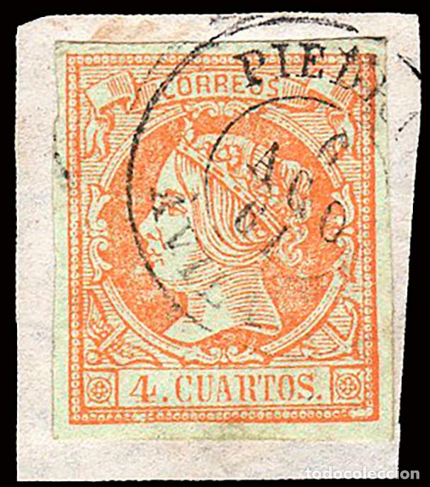 Sellos: &Aacute;vila - Edi o 52 - 4 cuartos - Fragmento Mat Fech. Tp. II &rdquo;Piedrahita&rdquo;