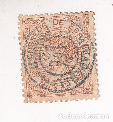 Sellos: SELLO RIBADAVIA. OURENSE. PRECIOSO FECHOR AZUL. 1867