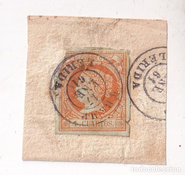 Sellos: FRAGMENTO. FECHADOR TREMP. LLEIDA. 1861