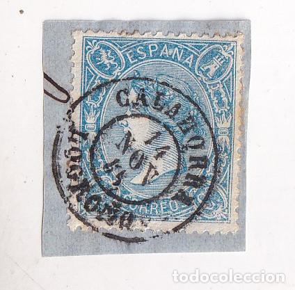 Sellos: FRAGMENTO CON FECHADOR CALAHORRA. RIOJA. 1865. MUY BONITO