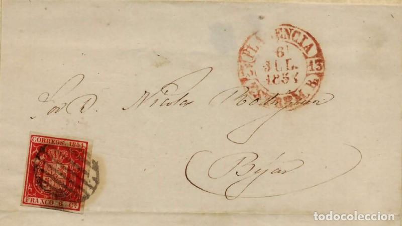 Sellos: FA0670-2. HISTORIA POSTAL. 1854, 6 de julio. Plasencia a B&eacute;jar