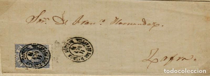 Sellos: FA0702-16. HISTORIA POSTAL. 1870, 11 de octubre. Villafranca de los Barros a Zafra
