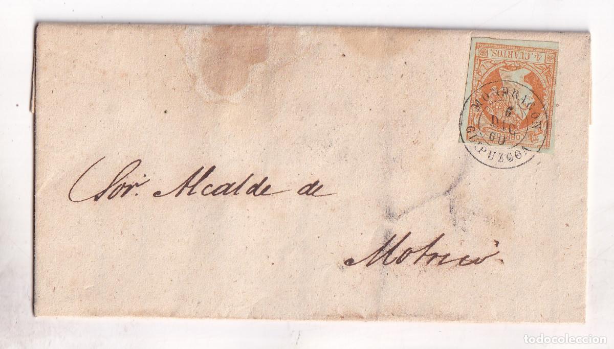 Sellos: CARTA ENTERA. MONDRAG&Oacute;N. GUIP&Uacute;ZCOA. 1860. AL ALCALDE DE MOTRICO. TR&Aacute;NSITO ELGUIBAR